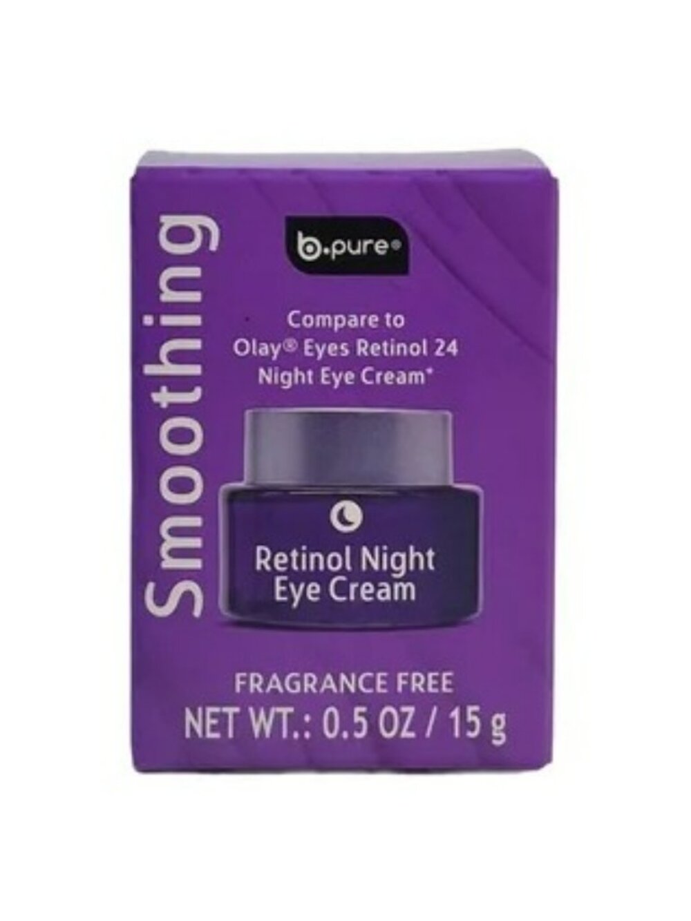 b.pure Smoothing Retinol Night Eye Cream Fragrance-Free Anti-Aging 0.5 Oz